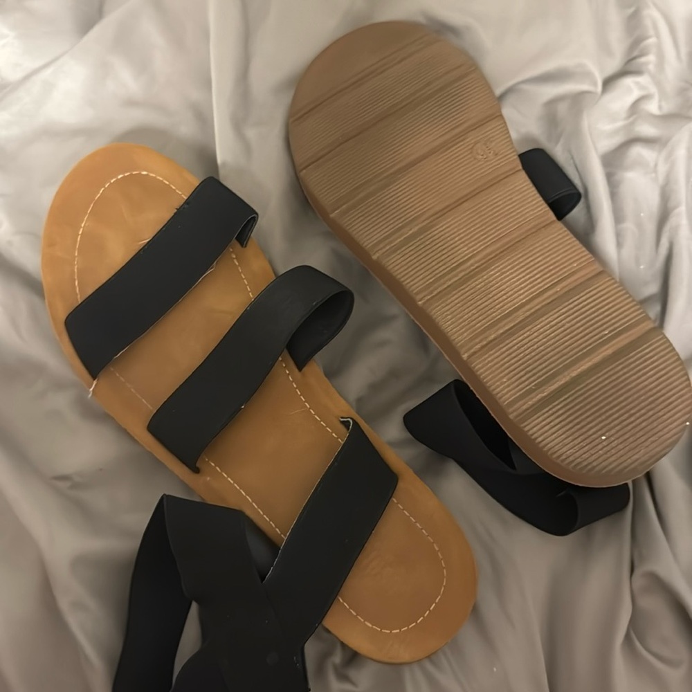 black sandals